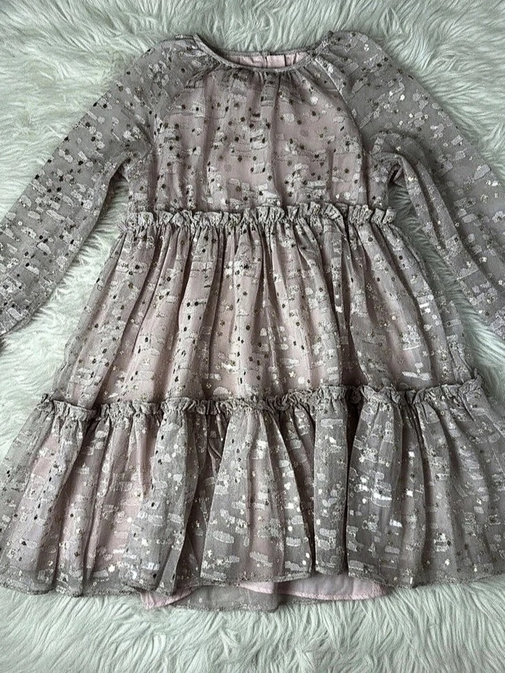 Pippa & Julie Girls Size 6X Pink Sequin Dress Like New